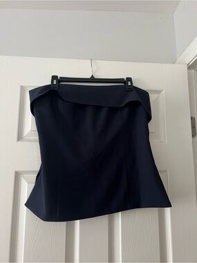 Babaton Navy Off-Shoulder Top